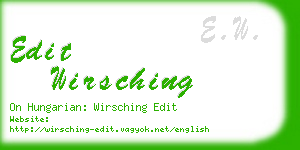 edit wirsching business card